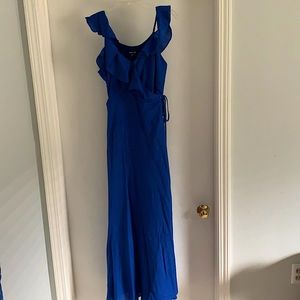 Sugar Lips Blue Wrap Maxi Dress
